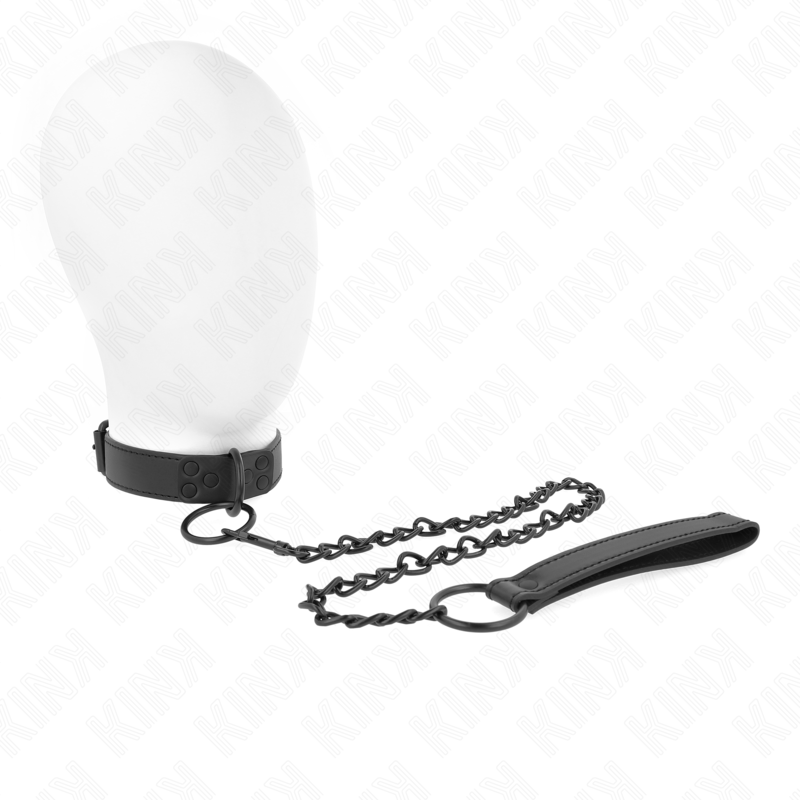 Collier BDSM KINK avec laisse foncée, 65 cm