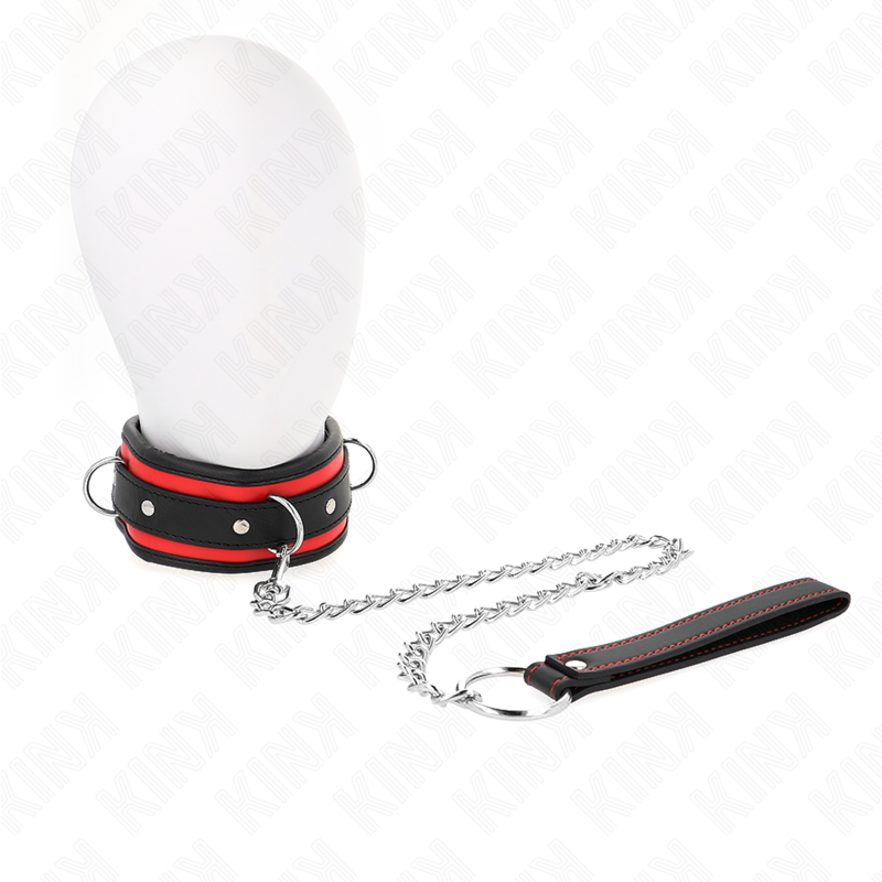 Collier BDSM KINK Model 2 avec laisse, 65 cm