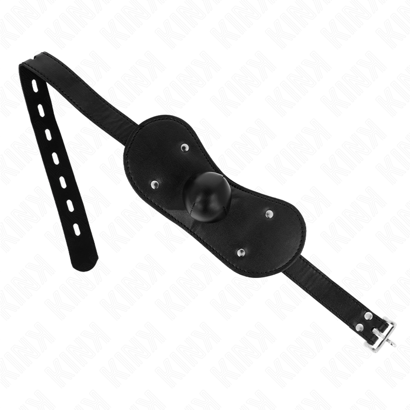 Masque bâillon KINK avec bâillon boule et cadenas, réglable de 42 à 60 cm