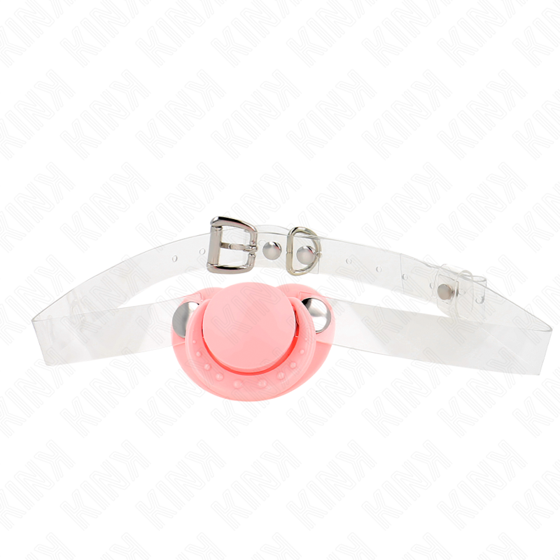 Bâillon KINK rose en forme de tétine