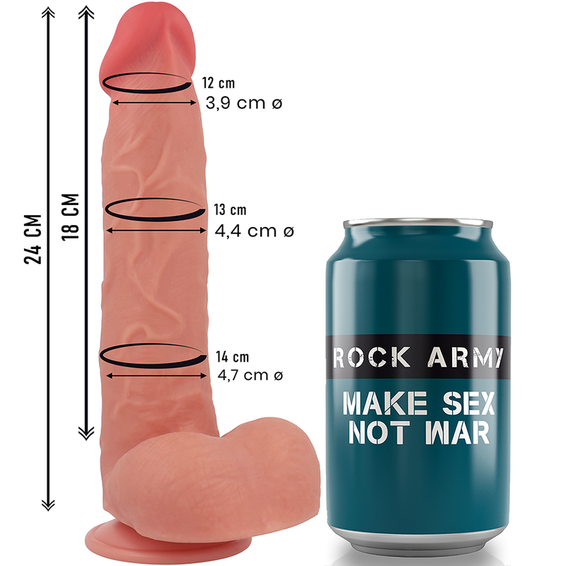 ROCK ARMY Raptor, dildo réaliste en silicone, 24 cm