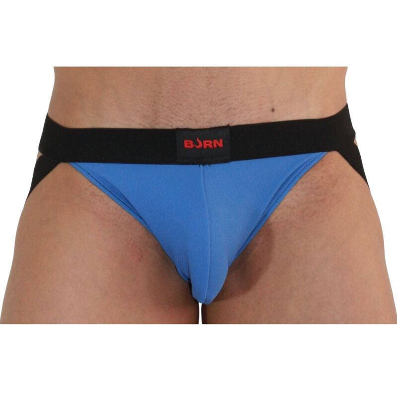 Jockstrap BURN 008 bleu et noir, taille L