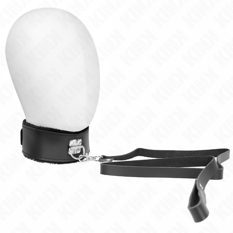 Collier BDSM KINK avec lanière, noir