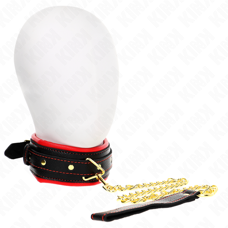 Collier BDSM KINK en similicuir avec mousse, modèle 2