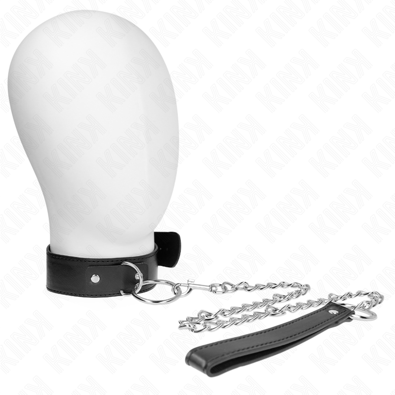 Collier BDSM KINK avec laisse, réglable de 36 à 43 cm