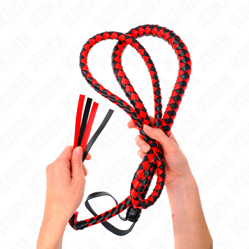 Fouet KINK Red Long Snake Whip, 210 cm