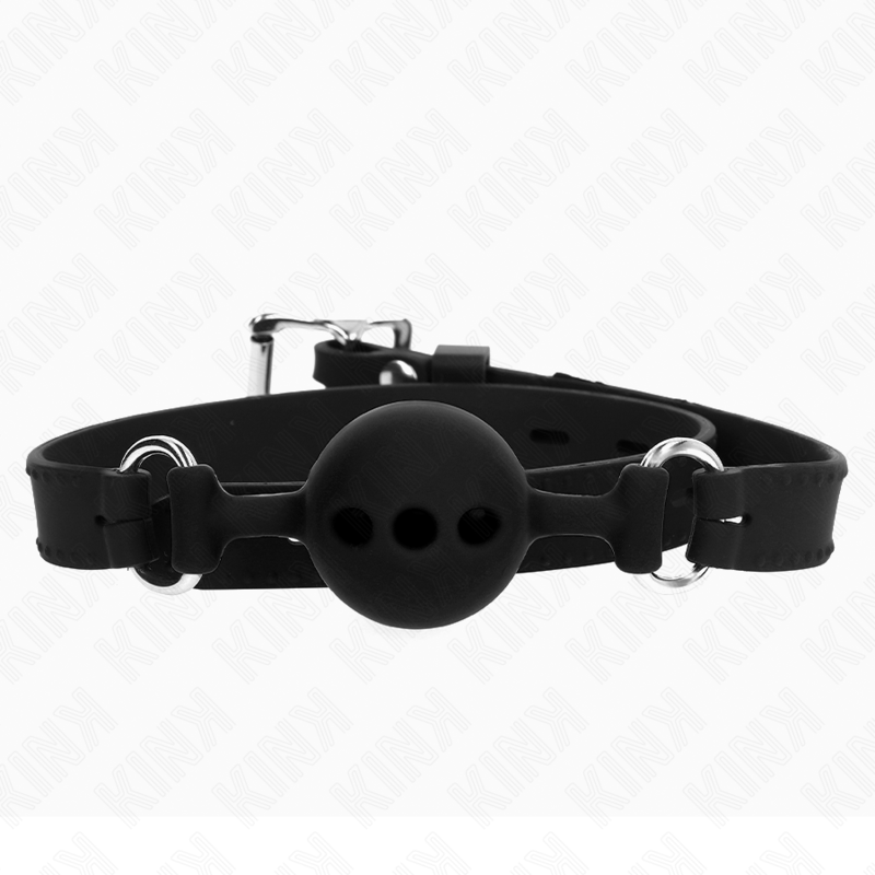 Bâillon boule KINK en silicone, boule de 4 cm, taille S, noir