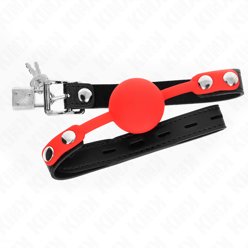 Bâillon boule KINK avec cadenas et boule en silicone