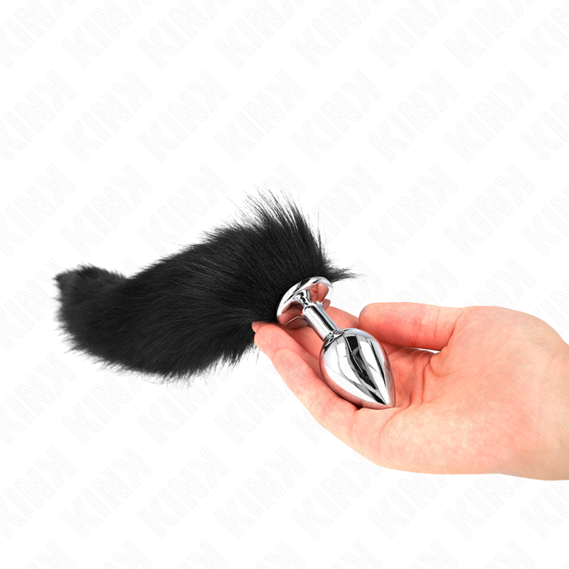 Plug anal KINK avec queue, taille M, noir