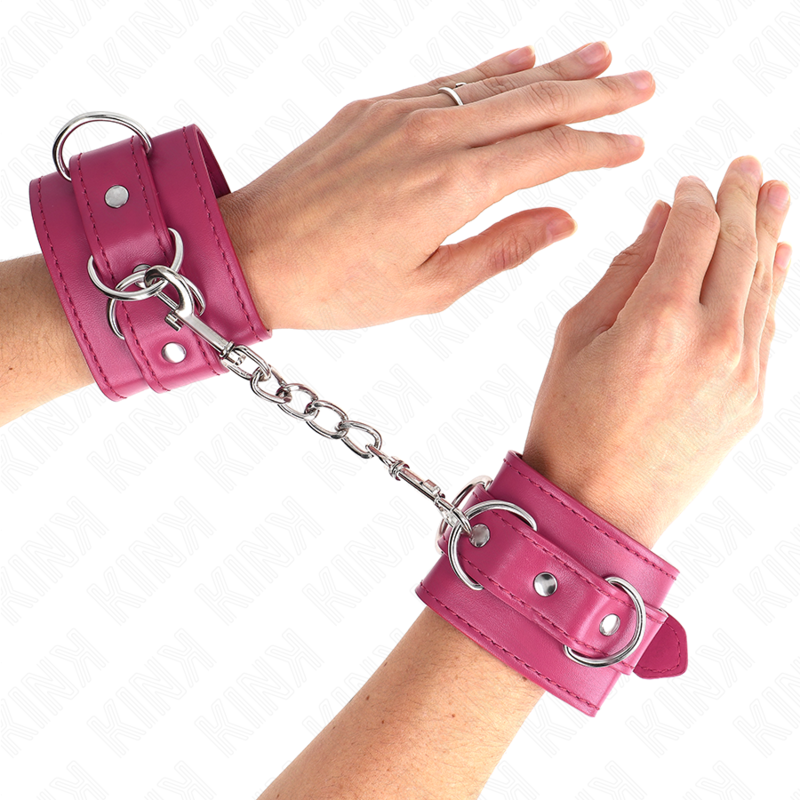 Entraves KINK roses réglables avec trois anneaux en D