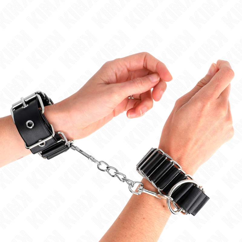 Menottes KINK noires et étroites au design articulé