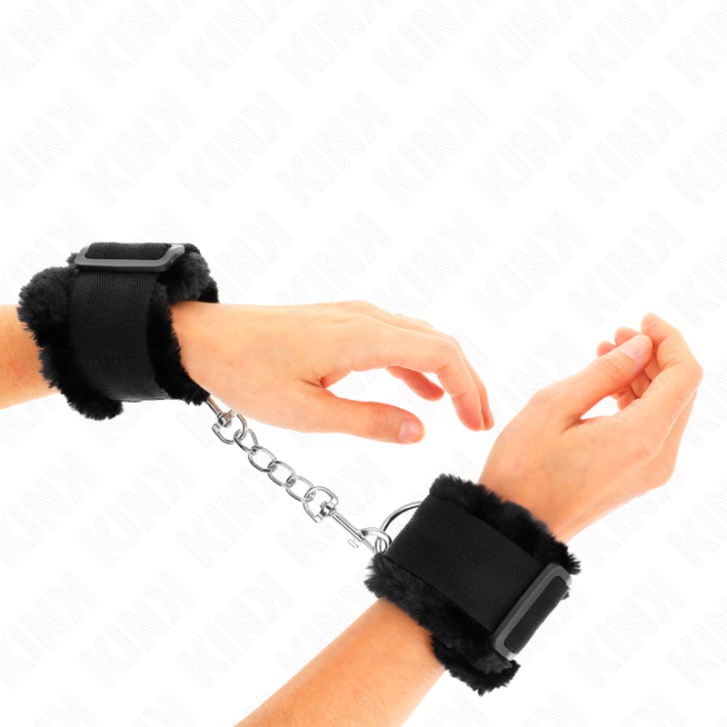 Menottes noires KINK avec doublure imitation fourrure