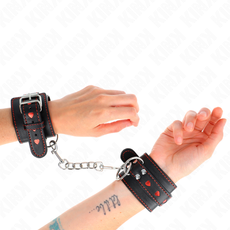 Menottes KINK avec détail cœur rouge