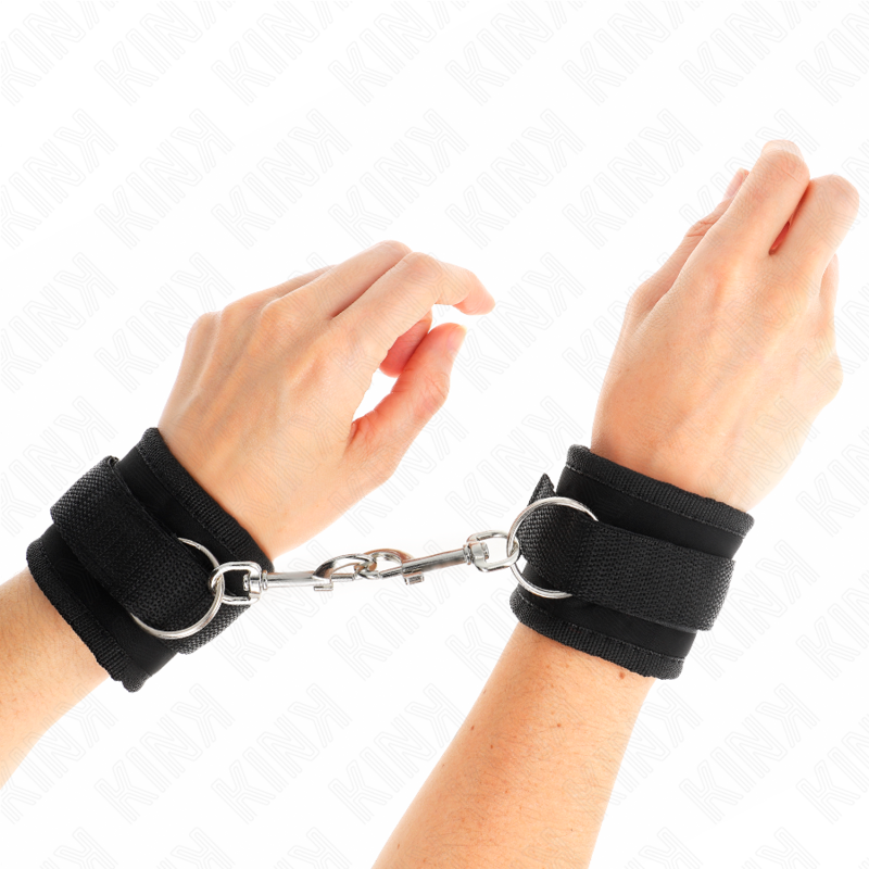 Menottes KINK en nylon, noires et réglables