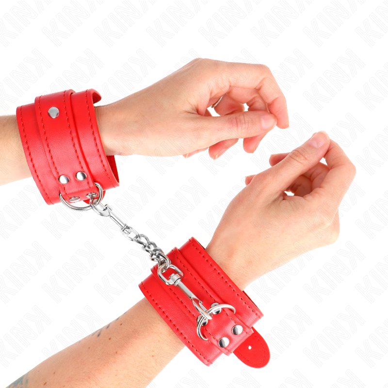 KINK Simple Menottes de bondage rouges réglables