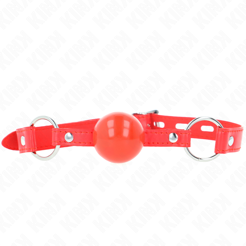 Bâillon boule KINK en TPE avec fermeture rouge