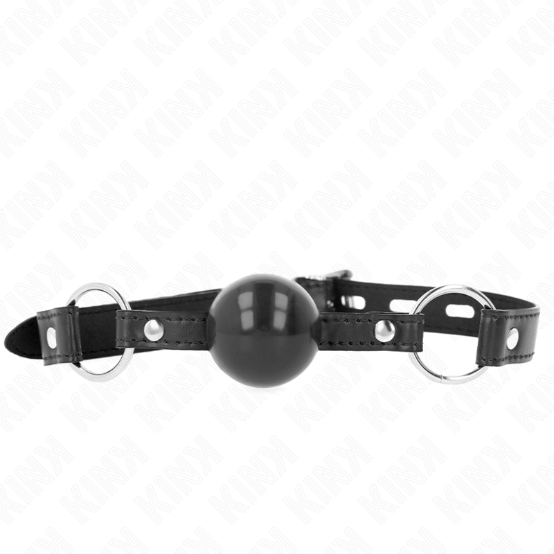 Bâillon KINK avec boule en TPE, noir