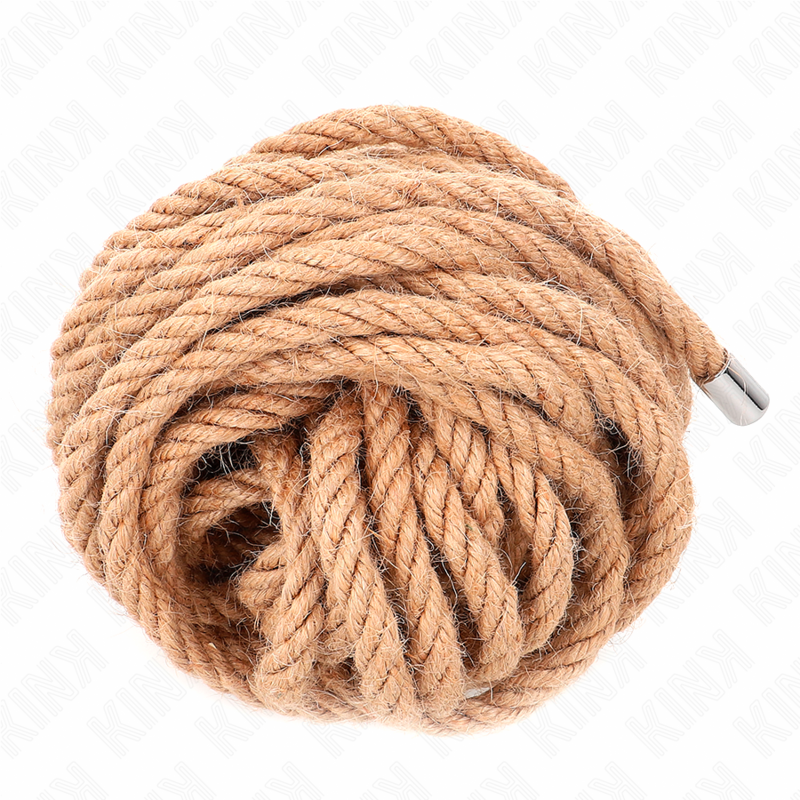 Corde de bondage KINK ROPE ARTS en chanvre avec embout métallique, 10 m