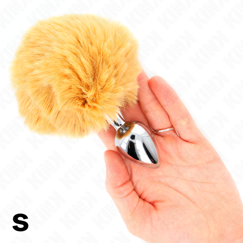 Plug anal KINK avec queue de lapin beige en fausse fourrure