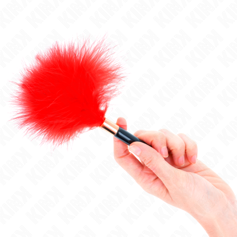 Chatouilleur à plumes KINK Red Gold, 18 cm