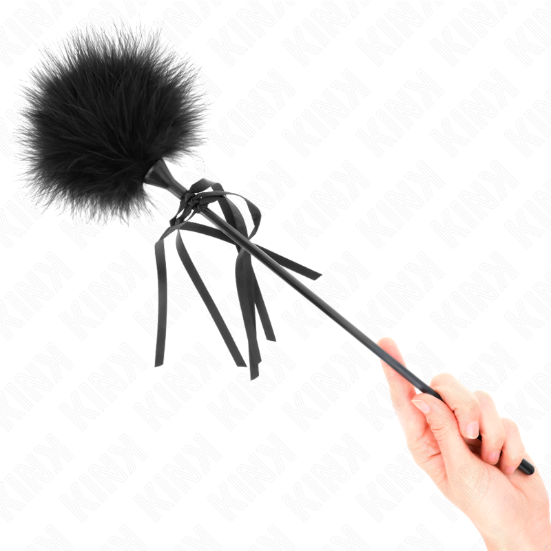 Chatouilleur à plumes KINK avec nœud, 35 cm