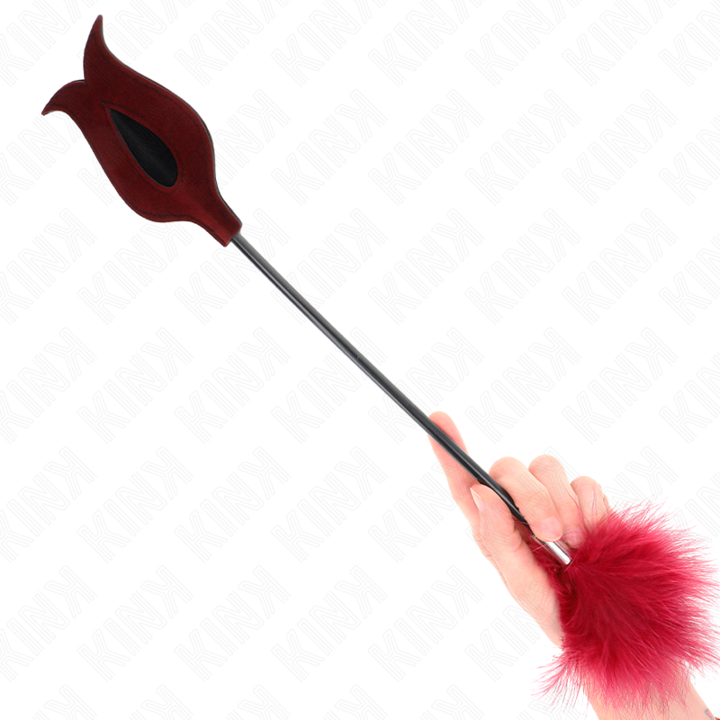 KINK Chatouilleur à plumes avec paddle en forme de rose, 8 cm