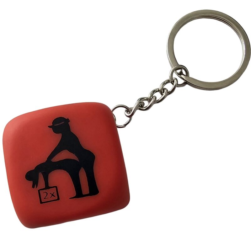 Dé rouge DIABLO PICANTE avec poses, porte-clés