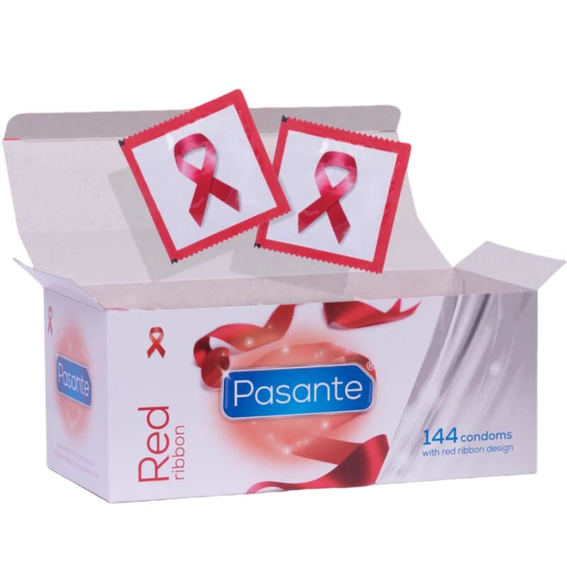 Préservatifs PASANTE Red Ribbon, lot de 144