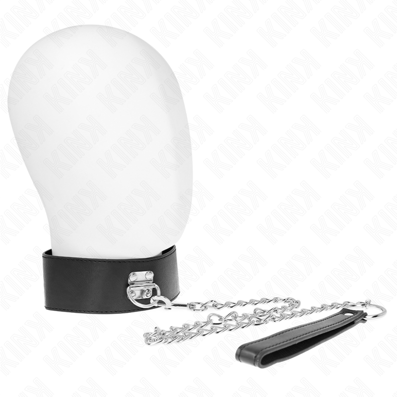 Collier BDSM KINK Basic avec laisse, 65 cm