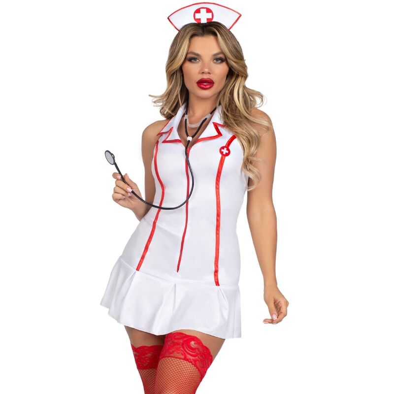 Costume d’infirmière Head Nurse Leg Avenue, blanc, M/L
