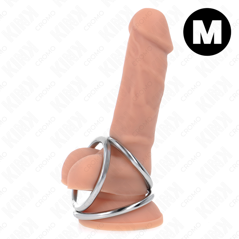 Anneau pénien KINK Triple Chrome sans vibration, modèle 2