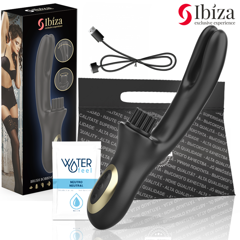 Ibiza Hi Tech Rabitt Brushing Vibrateur Multizones Pour Le Clitoris Et À Double Onde