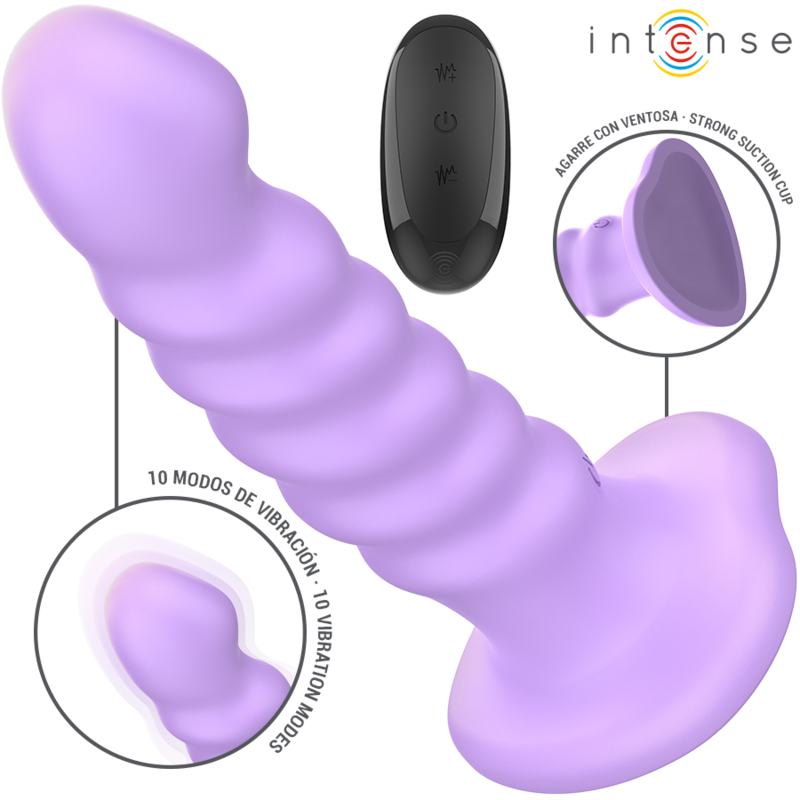 Vibromasseur INTENSE Brenda avec télécommande et motif en spirale
