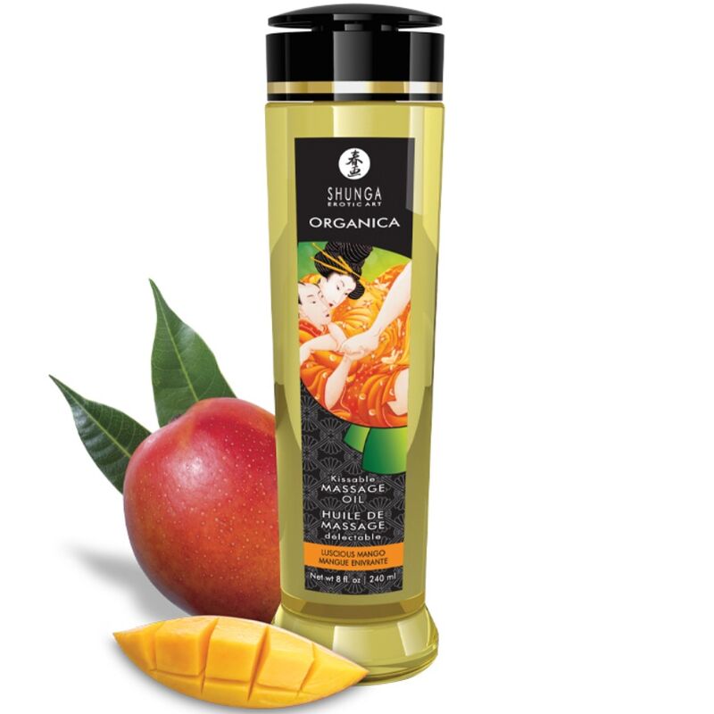 Huile de massage SHUNGA au parfum de mangue, 240 ml