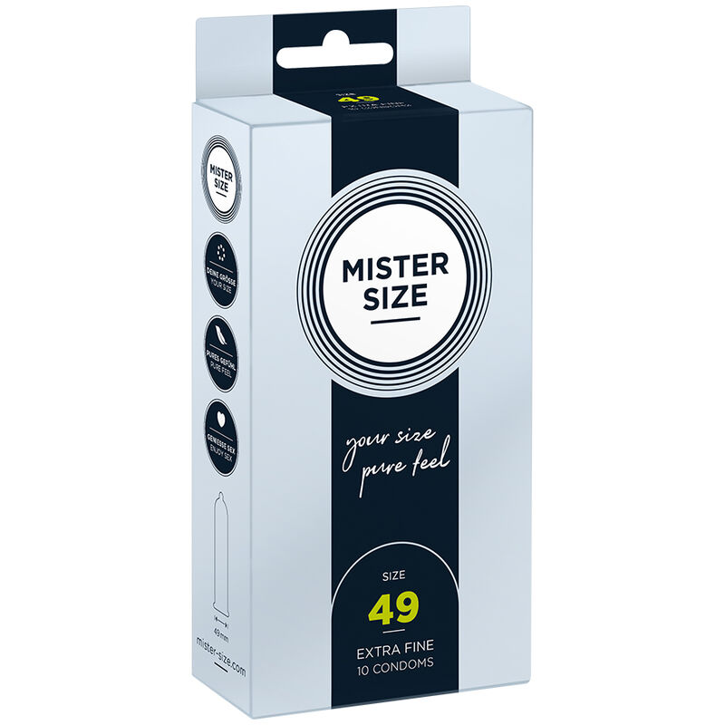 Préservatifs MISTER SIZE S, 49 mm, 10 unités