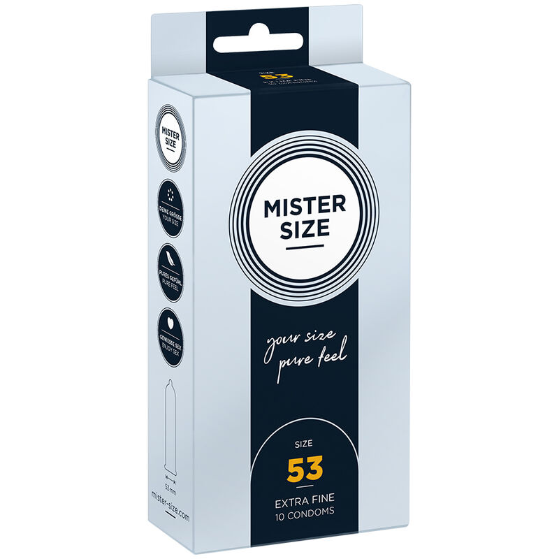 Préservatifs MISTER SIZE taille M, 53 mm, 10 pièces