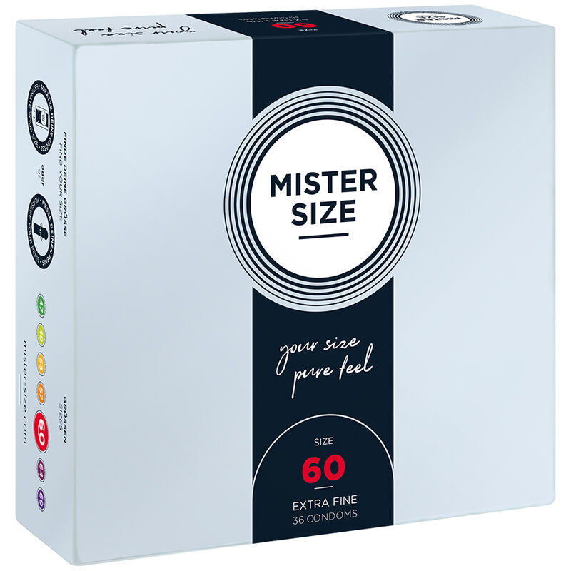 Préservatifs MISTER SIZE grand format, 60 mm, 36 pièces