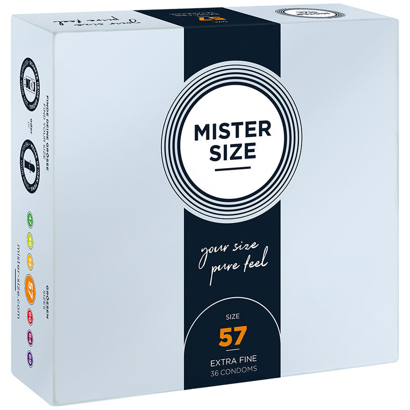 Préservatifs MISTER SIZE grand format, taille L, 57 mm, 36 pièces