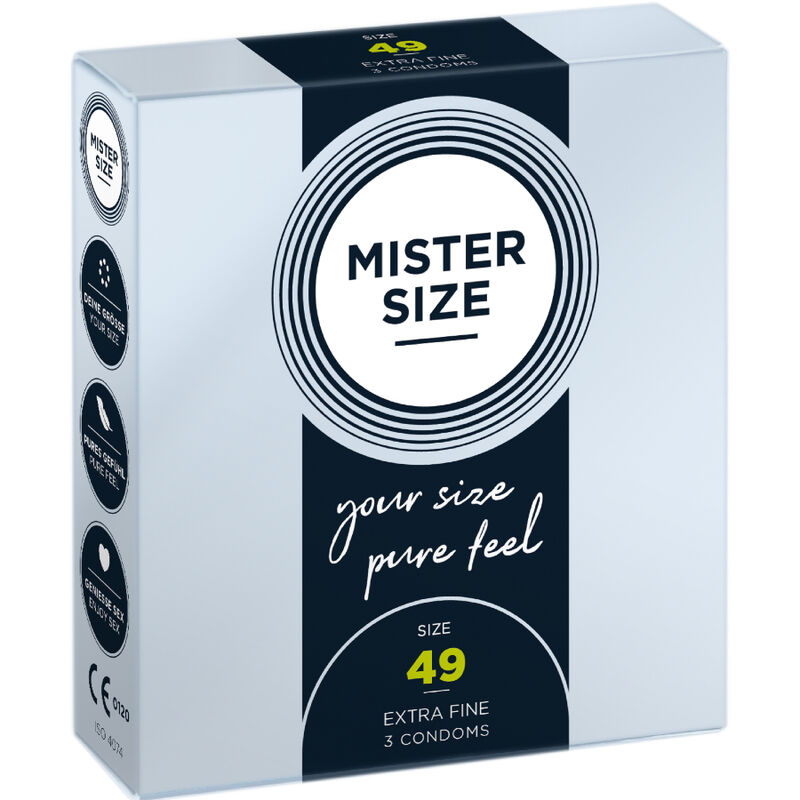 Préservatifs MISTER SIZE S, 49 mm, 3 unités