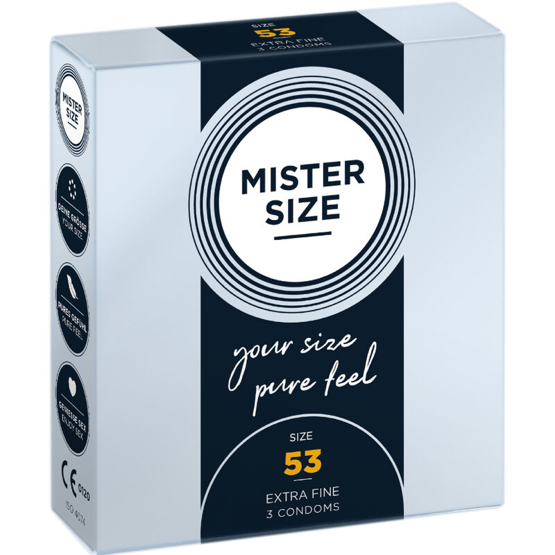 Préservatifs MISTER SIZE M, 53 mm, lot de 3