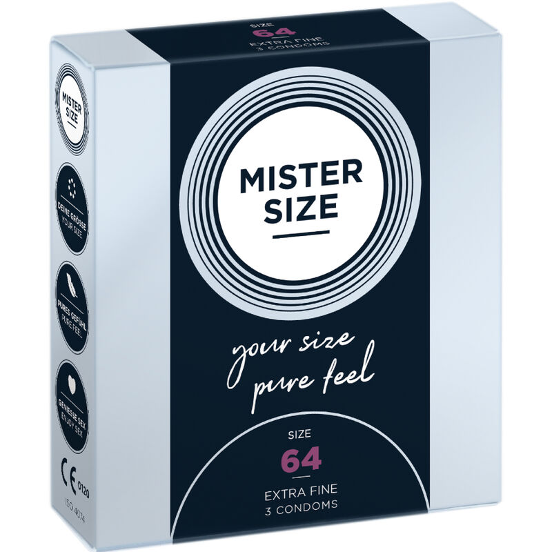 Préservatifs XXL 64 mm : confort et sensations naturelles MISTER SIZE