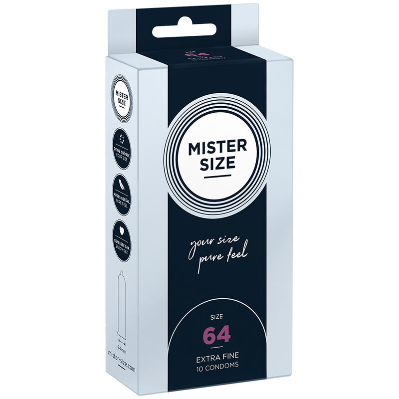 Préservatifs MISTER SIZE XXL, 64 mm, boîte de 10