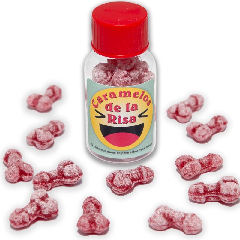 Diablo Picante : bonbons en forme de pénis à la fraise et à la cerise, 12 pièces