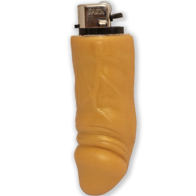 Briquet en forme de pénis DIABLO PICANTE, doré et rechargeable