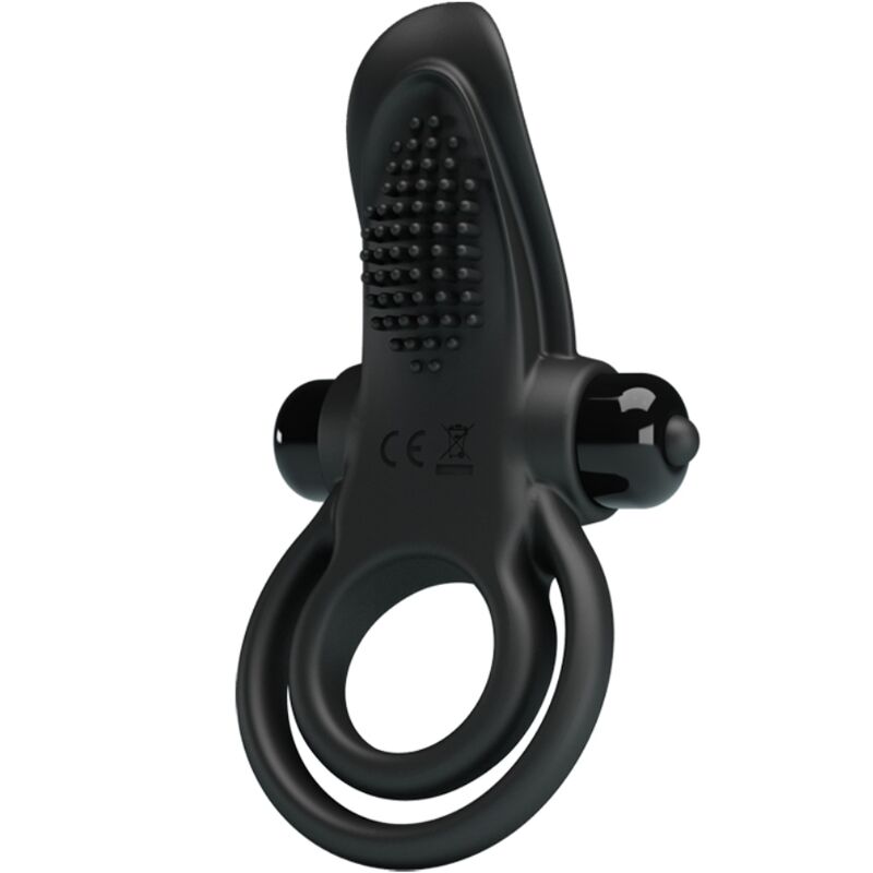 Anneau pénien vibrant Pretty Love avec stimulateur clitoridien