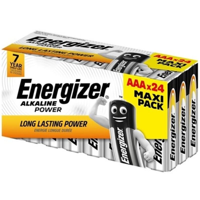 Piles AAA alcalines, lot de 24, longue durée pour vos appareils du quotidien ENERGIZER