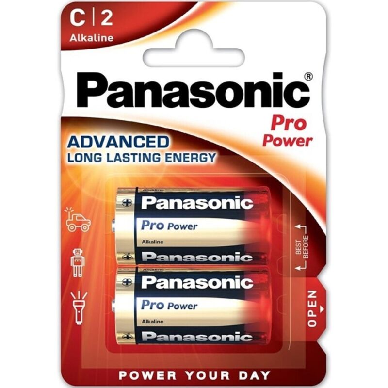 Piles alcalines LR14 C longue durée et haute performance PANASONIC