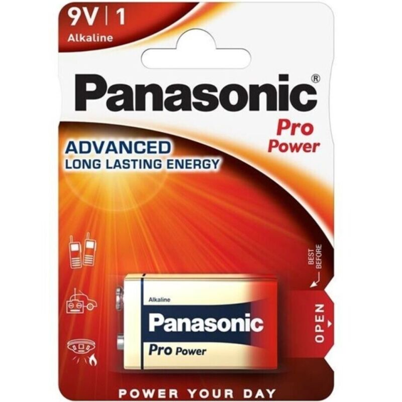 Pile alcaline 9 V longue durée et tension stable pour appareils PANASONIC