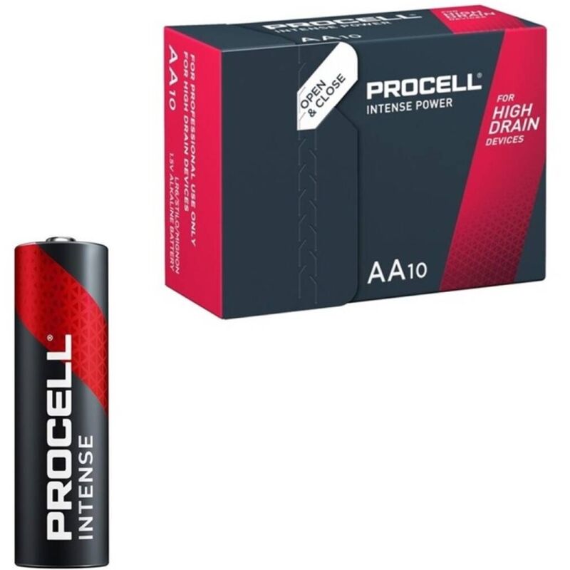 Piles alcalines PROCELL Intense Power AA, lot de 10