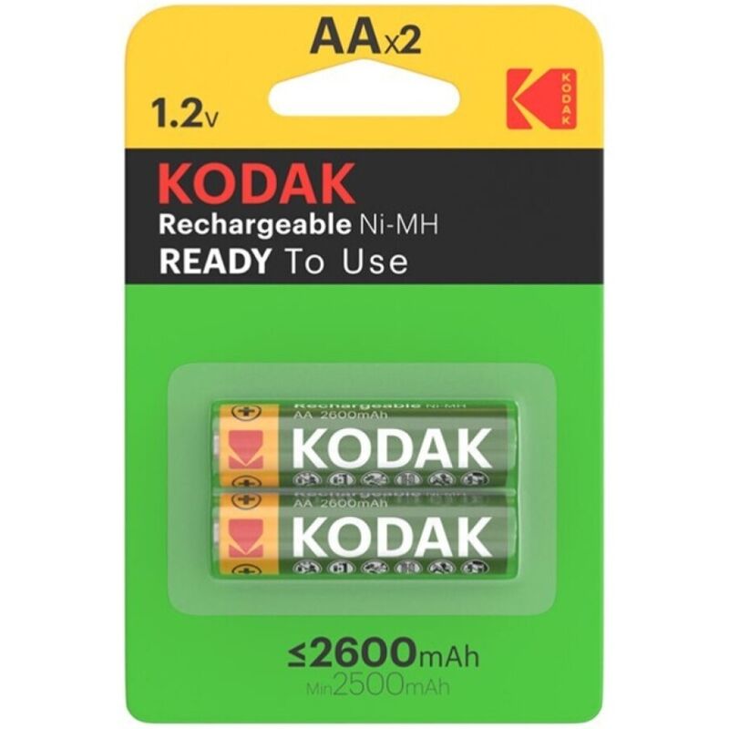 Accus AA rechargeables KODAK 2600 mAh, longue autonomie pour tes appareils